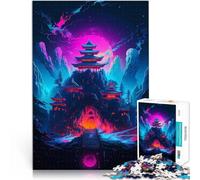 Fleur de Cerisier Japon Néon Puzzle pour Adolescents 2000 pièces Jeu intellectuel Renforcer l'amour Entre Les Couples 70x100cm