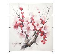 Fleur De Cerisier Japonais Tente de Plage Abri Solaire pour Camping,Installation Facile,Portable avec Sacs de Sable pour Pêche Pique-Nique Plein Air