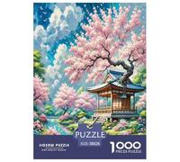 Fleur de Cerisier Puzzle 1000 Pieces Cadeau Unique Jeu Éduchatif Challenge Toy À De Qualité Supérieure Peinture Art pour Adultes Enfants 38x26cm/1000pcs