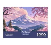 Fleur de Cerisier Puzzles 1000 Pieces Cadeau Unique Jeu Éduchatif Challenge Toy À De Qualité Supérieure Peinture Art pour Adultes Et Enfants À Partir De 14 Ans 70x50cm/1000pcs