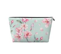Fleur De Cerisier Rose Sarcelle Printemps, Trousse de Toilette Trousse de Maquillage Sac à cosmétiques Trousse de Toilette de Voyage Portable