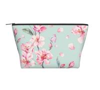 Fleur De Cerisier Rose Sarcelle Printemps, Trousse de Toilette Trousse de Maquillage Sac à cosmétiques Trousse de Toilette de Voyage Portable