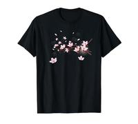 Fleur DE Cerisier Sakura, Fleur DE Fleurs AU Printemps T-Shirt Graphique avec Valeur, Homme, Noir, L