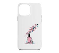 Fleur de Cerisier Vernis à Ongles Botanique Coque pour iPhone 13 Pro Max