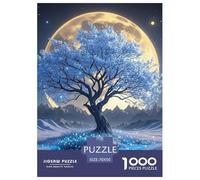 Fleur de cerisiers Under The Lune Puzzles 1000 Pièces Adultes Et Enfants Plant Divertissement Créatif Jeu De Créatif Classiques pour Créatif 70x50cm/1000pcs
