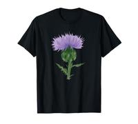 Fleur de chardon écossais Feuilles naturelles T-Shirt