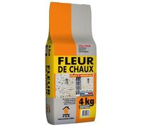 Fleur de Chaux 4kg - Chaux Naturelle pour Enduits, Peintures Minérales et Travaux de Maçonnerie - Finition Lisse, Blanche et Respirante - Intérieur/Extérieur, Haute Qualité Écologique