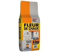 Fleur de Chaux 4kg - Chaux Naturelle pour Enduits, Peintures Minérales et Travaux de Maçonnerie - Finition Lisse, Blanche et