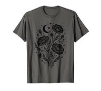 Fleur de Coquelicot botanique Vintage Lune céleste Coquelicots Floraux T-Shirt