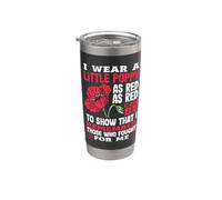 Fleur de coquelicot rouge commémoratif des anciens combattants « Lest We Forget » Gobelet isotherme en acier inoxydable double paroi
