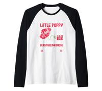Fleur de Coquelicot Rouge commémoratif des Anciens Combattants « Lest We Forget » Manche Raglan