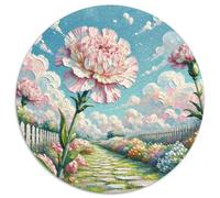 Fleur de Crayon 1000 Pièces Puzzle Rond pour Adultes Et Enfants paysages naturels DIY Original Difficile Impossible Décompression 1000pcs (67.5x67.5cm)
