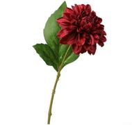 Fleur de dahlia en soie, tige unique de 32 cm pour décoration de mariage, bureau à domicile et accessoires de photographie, texture réaliste avec tige métallique flexible, teinture faite à la main