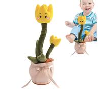 Fleur De Danse | Pluxes De Fleurs De Chant De Chant, Activités d'apprentissage des Tout-Petits Éducatives Drôles, Jouet Musical De Rose Électrique, Charge USB pour Les Salles De Jeu