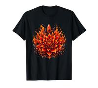 Fleur de feu de Lotus brûlant l'énergie Magique en Cristal T-Shirt