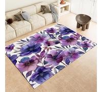 Fleur De Fleur Daisy Machine Lavable Rapis De Zone Lavable 160 X 230 Cm Soft Fluffy Non Glisser Le Tapis De Pile Courte pour Le Salon Chambre À Manger De La Salle À Manger Et Pépinière,120 X 170 Cm