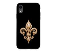 Fleur de Lis Baroque Emblème héraldique français Œuvre d'art Coque pour iPhone XR