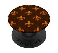 Fleur de Lis dorée Ancien Patrimoine Mondial PopSockets PopGrip Adhésif