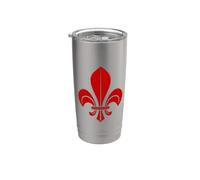 Fleur de Lis Fleur de Lis Symbole de l'Héraldique Française France Gobelet isotherme en acier inoxydable double paroi