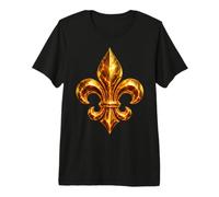 Fleur De Lis Heraldique French Lily Art T-Shirt Haut de Gamme