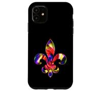 Fleur De-Lis Mardi Gras Carnaval Symbole New Orlean Tie Dye Coque pour iPhone 11
