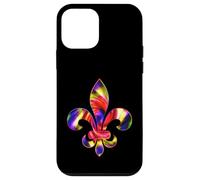 Fleur De-Lis Mardi Gras Carnaval Symbole New Orlean Tie Dye Coque pour iPhone 12 Mini