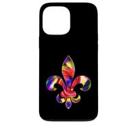 Fleur De-Lis Mardi Gras Carnaval Symbole New Orlean Tie Dye Coque pour iPhone 13 Pro Max