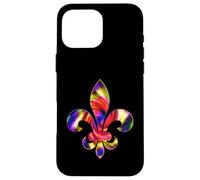 Fleur De-Lis Mardi Gras Carnaval Symbole New Orlean Tie Dye Coque pour iPhone 16 Pro Max
