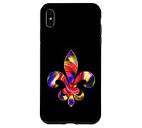 Fleur De-Lis Mardi Gras Carnaval Symbole New Orlean Tie Dye Coque pour iPhone XS Max