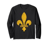 Fleur de Lis, Nouvelle-Orléans, Mardi Gras, Cajun, NOLA Manche Longue