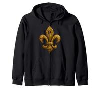 Fleur de Lis Royal Heraldique Emblème Art Sweat à Capuche