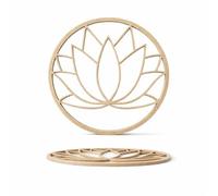 Fleur de Lotus 12 cm en Filament Bois Biosourcé - Décoration Zen et Méditation - Fabrication Française - Impression 3D Professionnelle - Petite Entreprise Française - Objet Décoratif et Symbolique