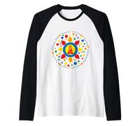 Fleur de Lotus colorée Bouddha Mandala Yoga Spirit Manche Raglan