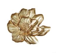 Fleur de lotus en résine pour décoration murale d'intérieur dans des espaces résidentiels et commerciaux modernes (pivoine M)