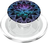 Fleur de Lotus Floral Bien-être Spirituel coloré Zen PopSockets PopGrip pour MagSafe