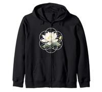 Fleur de Lotus Florale Graine de Vie géométrie sacrée méditation Sweat à Capuche