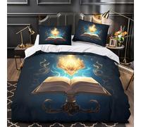 Fleur de lotus Parure de Lit Microfibre résistante 3D Imprimée Respirante Nature sereine Housse de Couette Fermeture Éclair Super Douce Hypoallergique for Garçons Adolescents Super king（260x220cm）