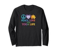 Fleur de Lotus Peace Love and Yoga Life Manche Longue