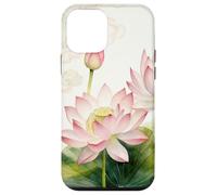 Fleur de Lotus Rose Aquarelle - Motif Floral Asiatique Zen Coque pour iPhone 12 Mini