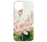 Fleur de Lotus Rose Aquarelle - Motif Floral Asiatique Zen Coque pour iPhone 14 Plus