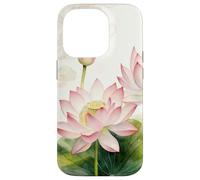 Fleur de Lotus Rose Aquarelle - Motif Floral Asiatique Zen Coque pour iPhone 14 Pro