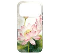 Fleur de Lotus Rose Aquarelle - Motif Floral Asiatique Zen Coque pour iPhone 17 Pro