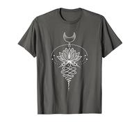 Fleur de Lotus Spirituel Unalome Zen Méditation Yoga Amateurs T-Shirt, Homme, Asphalte, XXL