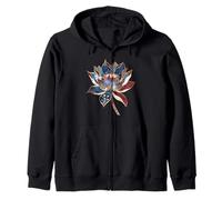 Fleur de Lotus Vintage Japonais Zen Bouddhisme Yoga Sweat à Capuche