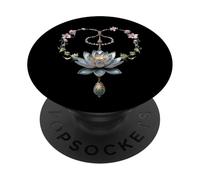 Fleur de Lotus Yoga métaphysique PopSockets PopGrip Adhésif
