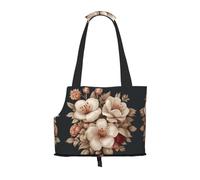 Fleur de Luxe Sac à Bandoulière Imprimé Animal de Compagnie pour Petit Chien Chat Shopping Voyage Sac Double Usage