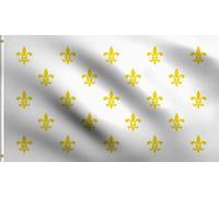 Fleur De Lys Blanche Nombreux Français France Royal Drapeau De Jardin 90X150Cm Avec Œillets Drapeaux Décoratifs D'Extérieur Résistant Aux Intempéries Bannières De Pour Décoration