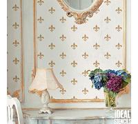 FLEUR DE LYS répéter Papier peint pochoir mural DE MAISON Décoration Art & artisanat pochoir peinture murs Fabrics & Meuble 190 Mylar réutilisable pochoir