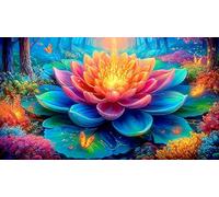 Fleur de Mandala Puzzle 1000 pièces Cadeau Unique Jeu éducatif Challenge Toy de qualité supérieure Peinture Art pour Adultes et Enfants 75x50cm/1000pcs