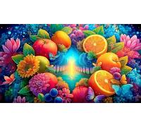 Fleur de Mandala Puzzle 1000 Pieces Cadeau Unique Jeu éducatif défi Jouet de qualité supérieure Peinture Art pour Adultes et Enfants 75x50cm/1000pcs